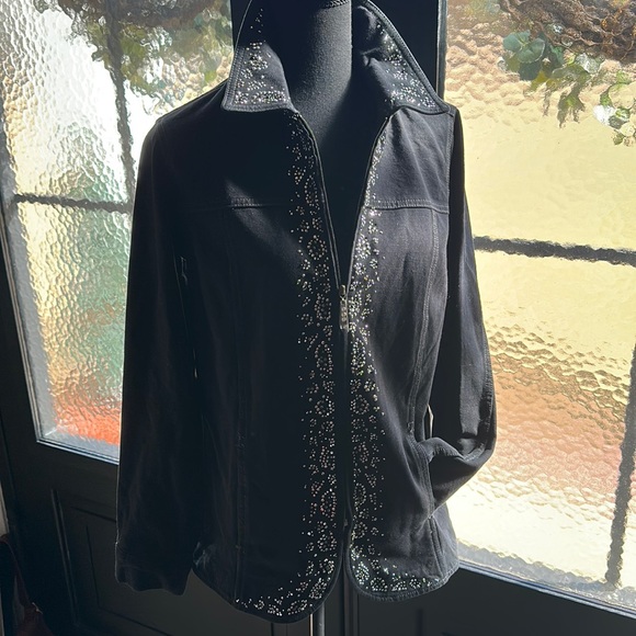 - Black Soft Cotton Jacket by Dream Jeanne’s Quacker Factory XS - Picture 2 of 8